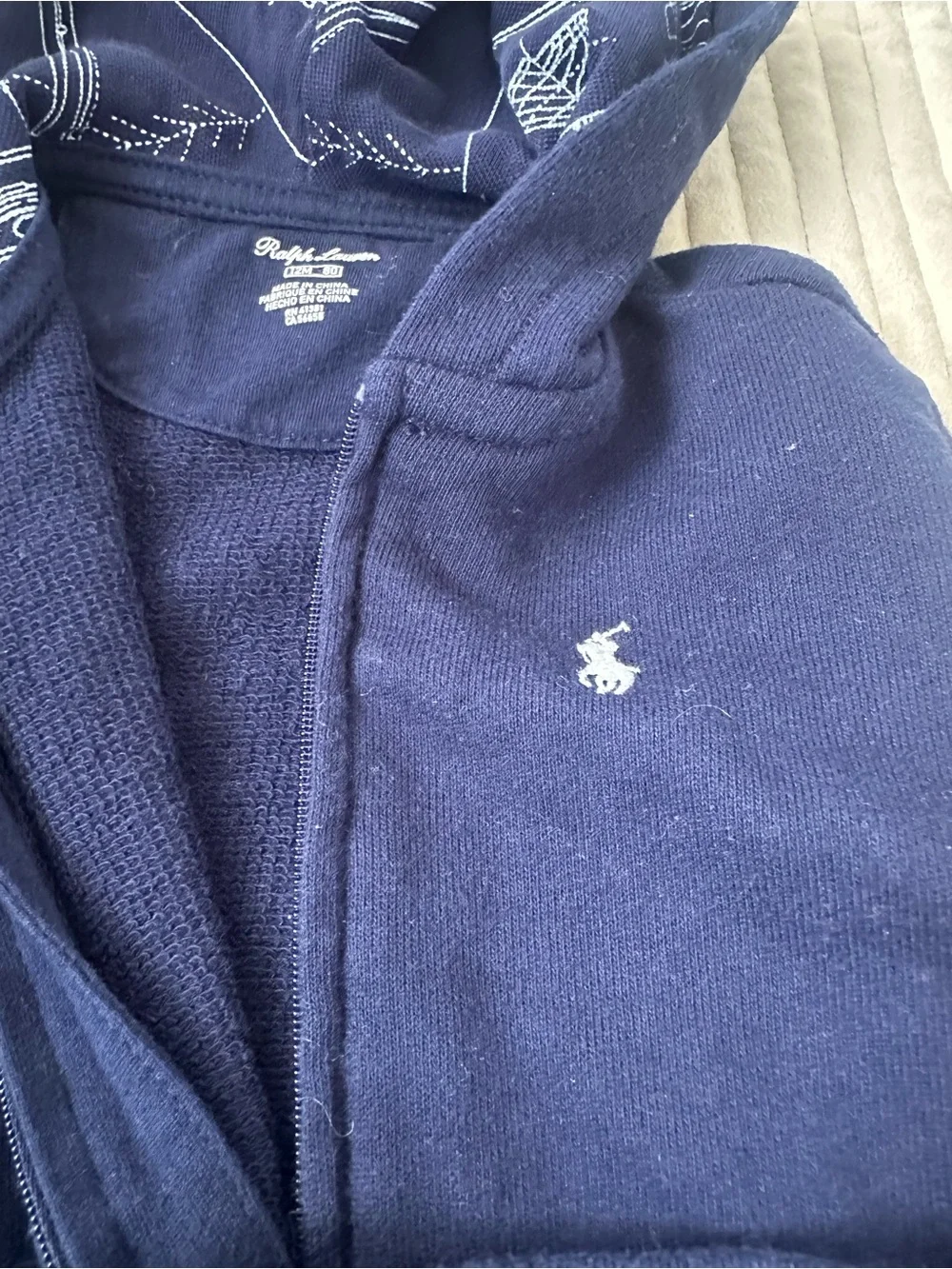 Ralph Lauren Navy Blue Kids Hoodie & Jogger Set